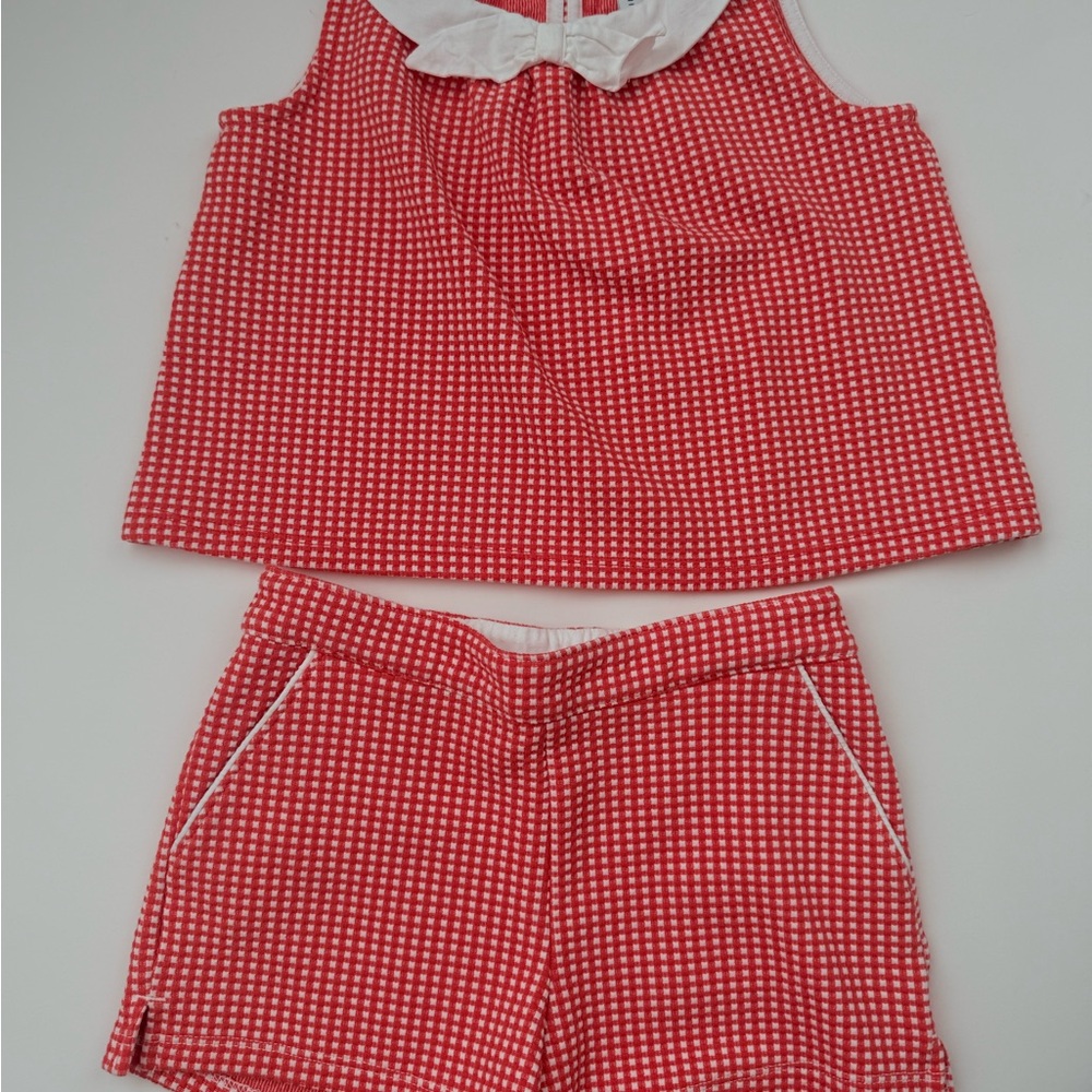Janie and Jack Girls Sleeveless Top and Shorts Set size 5